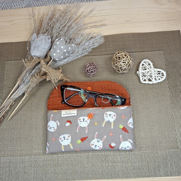 Porta Occhiali Orange Rabbit