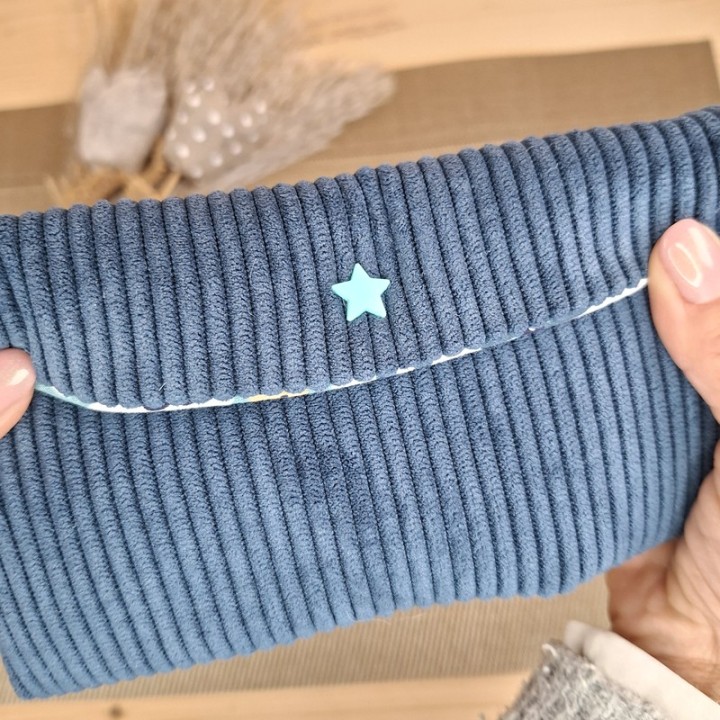 Porta Occhiali Velluto Blu