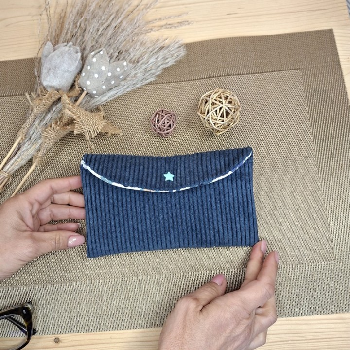 Porta Occhiali Velluto Blu